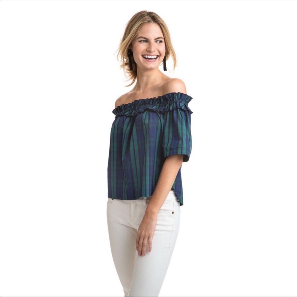 Vineyard Vines off the shoulder blouse